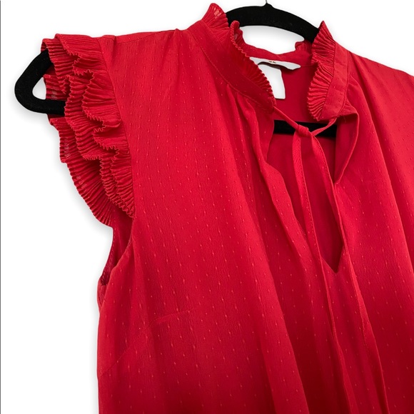 SOLD H&M Red Chiffon Dress 2 - Picture 2 of 4
